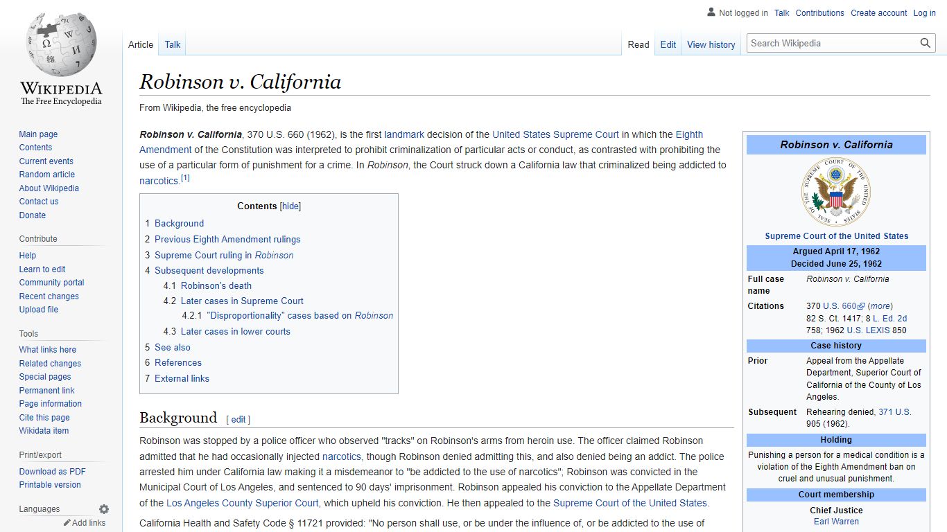 Robinson v. California - Wikipedia