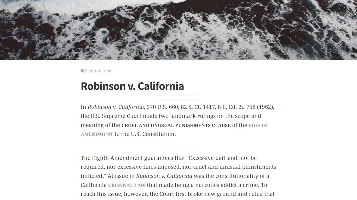 Robinson v. California - Criminal, Court, Narcotics, and ... - JRank